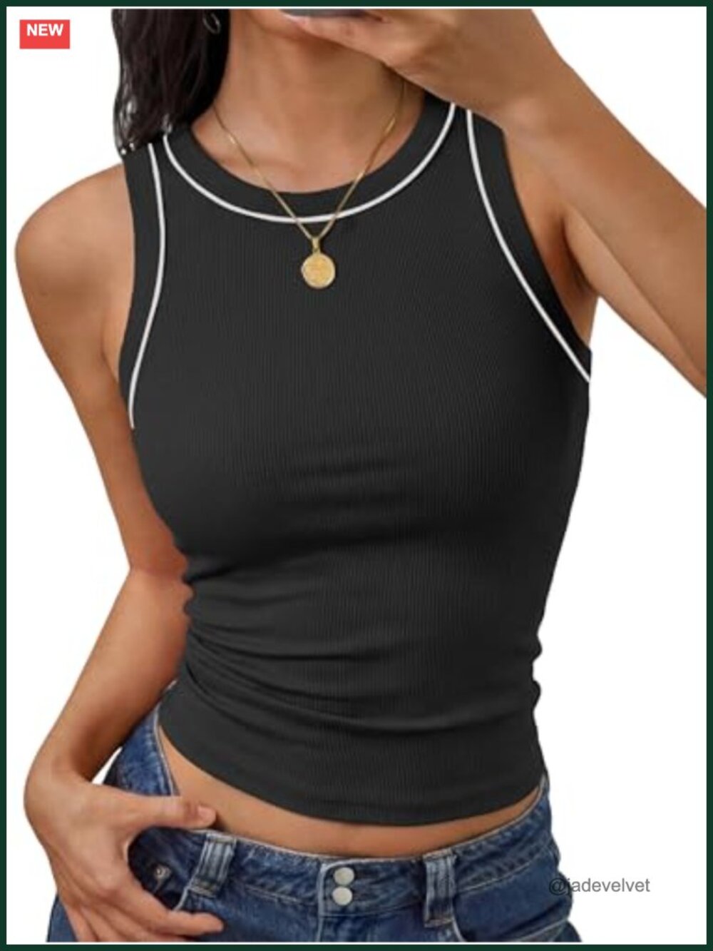 Womens High Neck Racerback Tank Top Sleeveless Ribbed Knit Summer Slim Fit